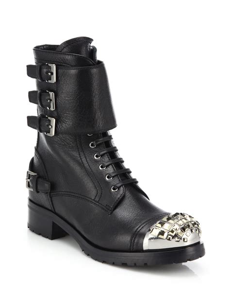 miu miu black leather boots|Miu Miu.